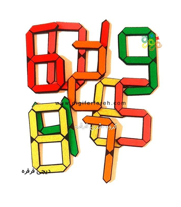 اعداد دیجیتال پیوسته سایز 10 سانتی