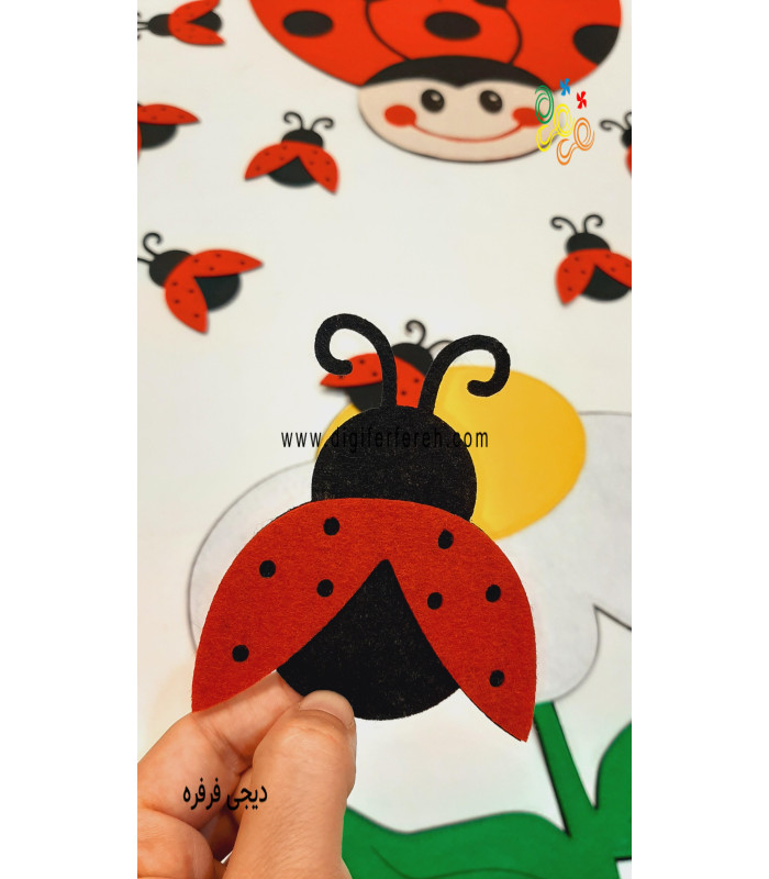 دکور در طرح گل و کفشدوزک