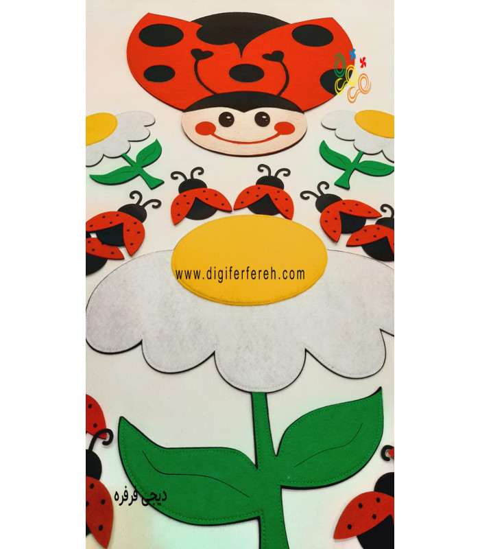 دکور در طرح گل و کفشدوزک