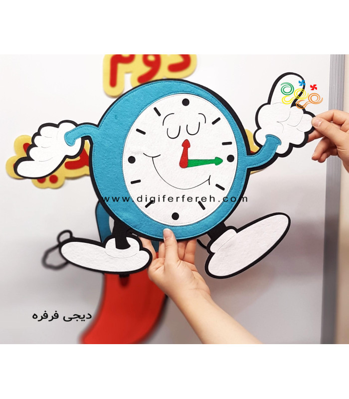 ساعت نمدی و مگنتی برای تزیین در