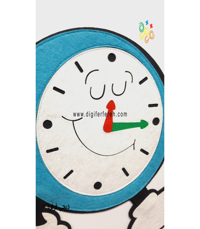 ساعت نمدی و مگنتی برای تزیین در