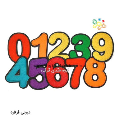 اعداد انگلیسی نمدی 10 سانتی