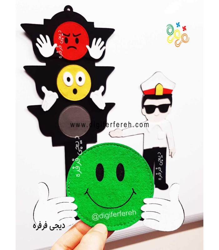 پلیس و چراغ راهنمایی مگنتی