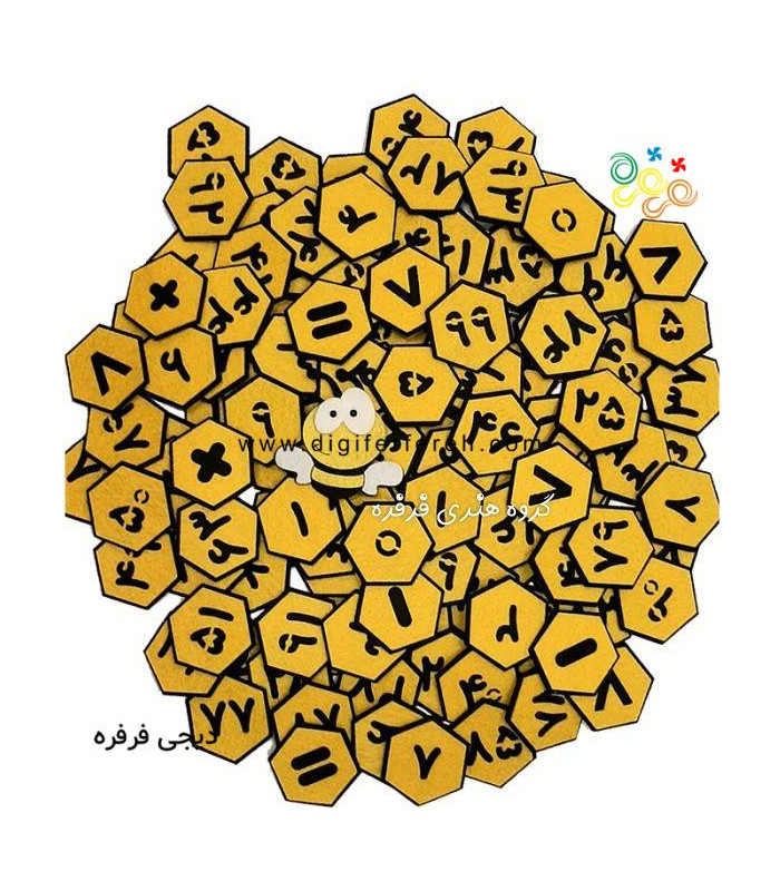 کارت اعداد صفر تا 100 زنبوری