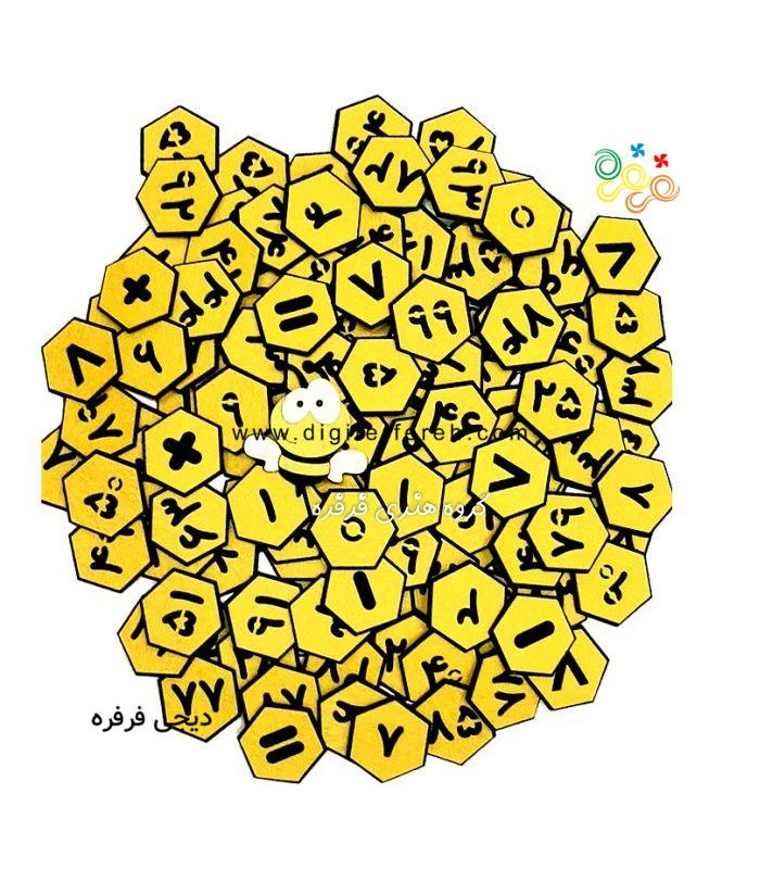 کارت اعداد صفر تا 100 زنبوری