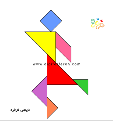 تانگرام نمدی 20 سانتی 7 قطعه ای رنگی | 103,000 تومان