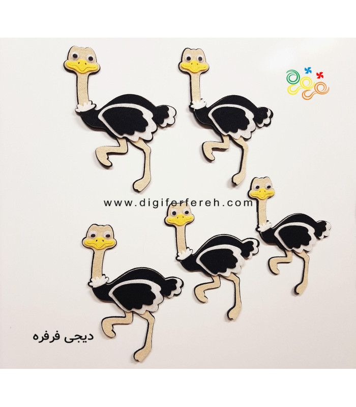 پک شتر مرغ 5 عددی مگنتی