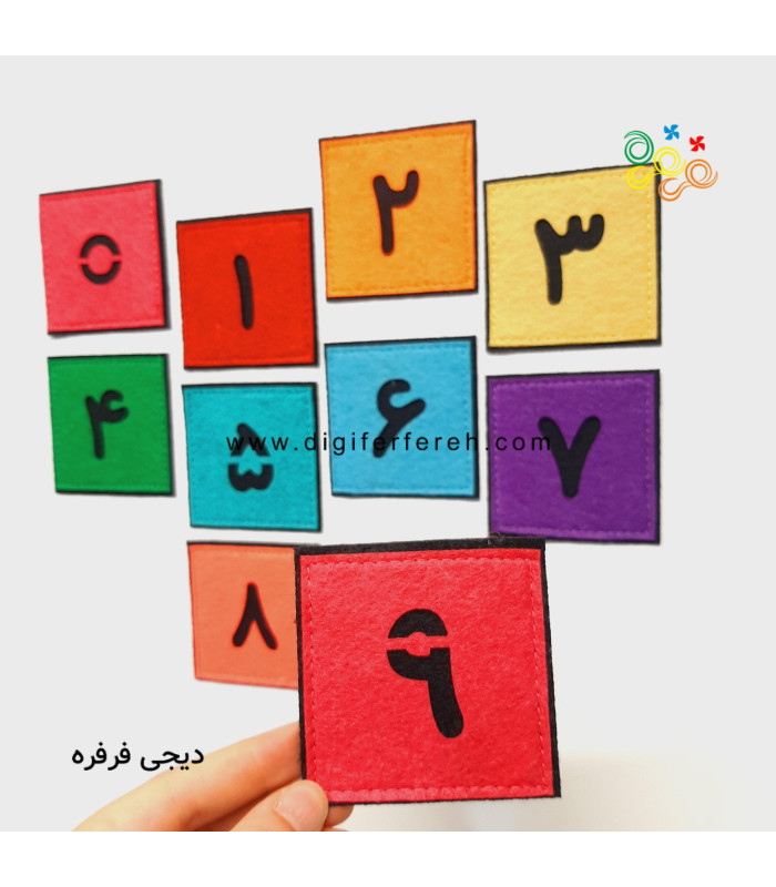 کارت اعداد فارسی 7 سانتی