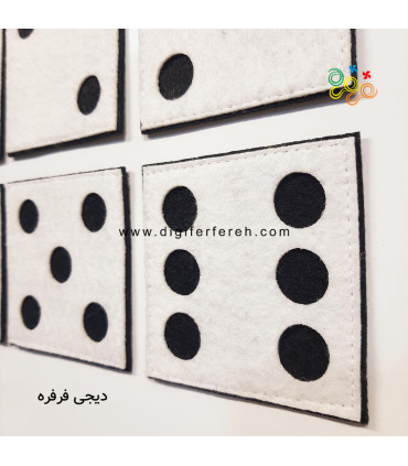 فلش کارت 0 تا 6 تاس