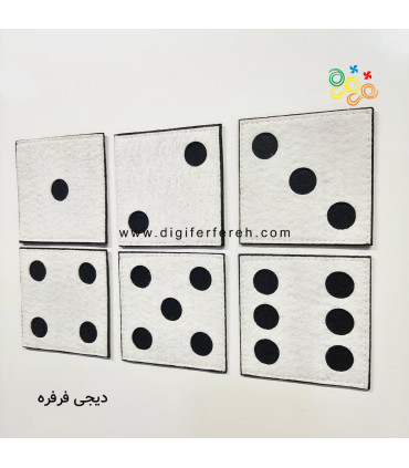 فلش کارت 0 تا 6 تاس