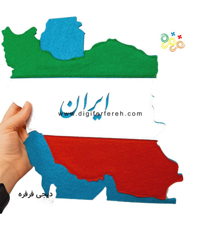 نقشه ی ایران با تم پرچم