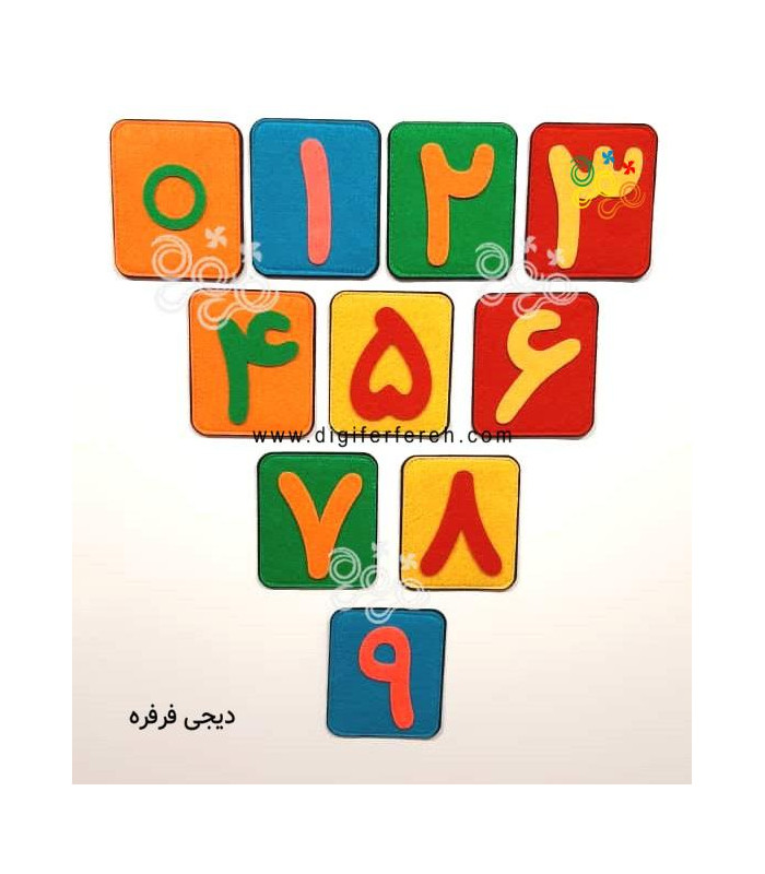 کارت اعداد 10 سانتی