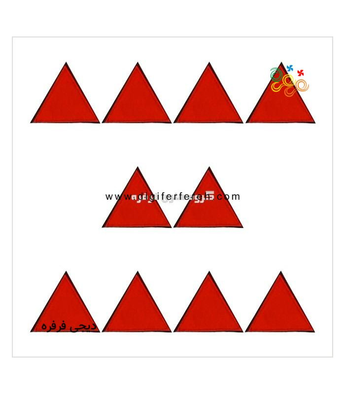  مثلث 7x7cm - الگویابی