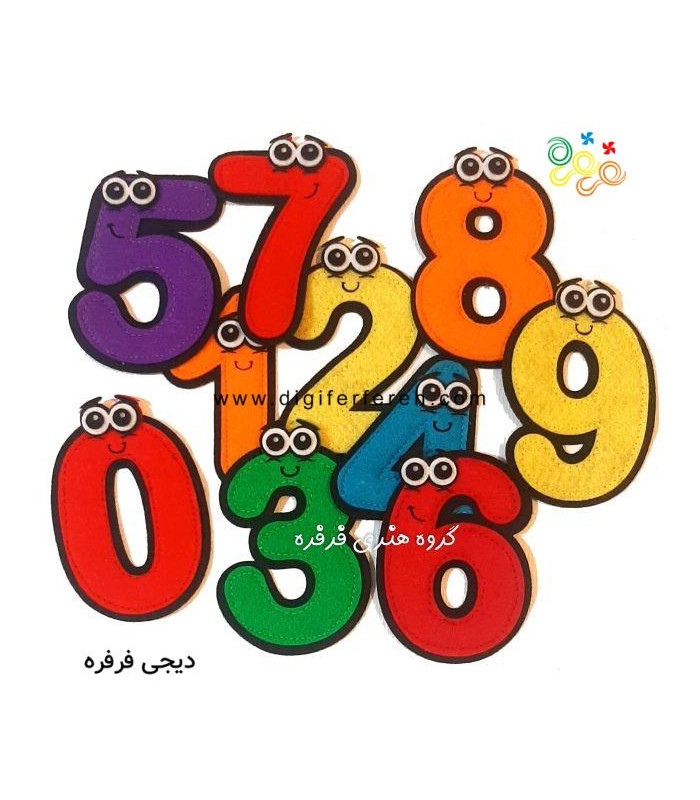 اعداد انگلیسی فانتزی نمدی 10 سانتی