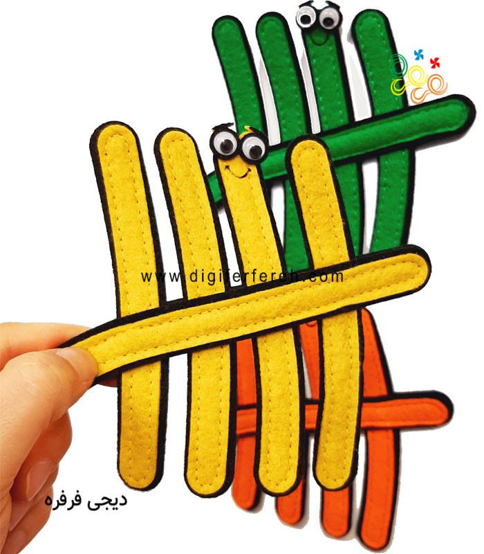 چوب خط دسته پنج تایی فانتزی