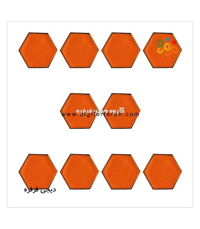  شش ضلعی 7x10cm - الگویابی