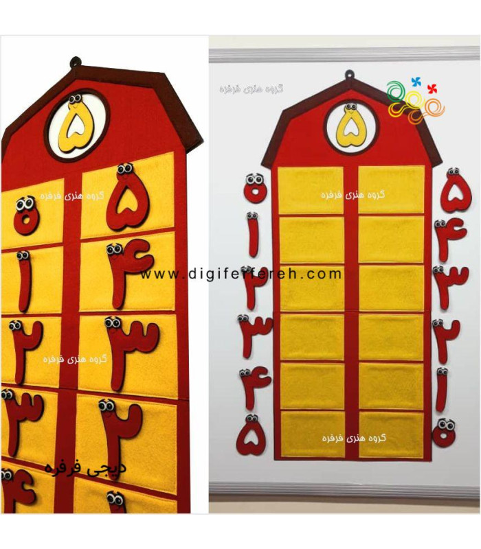 جمع نظام دار تا عدد پنج