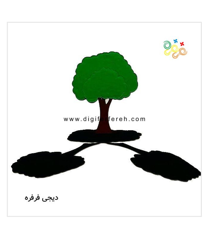 پک سایه مگنتی شامل درخت و سایه ها و خورشید