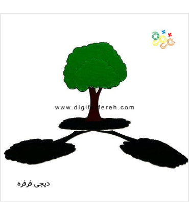 پک سایه مگنتی شامل درخت و سایه ها و خورشید