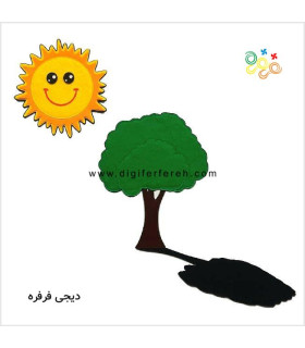 پک سایه مگنتی شامل درخت و سایه ها و خورشید