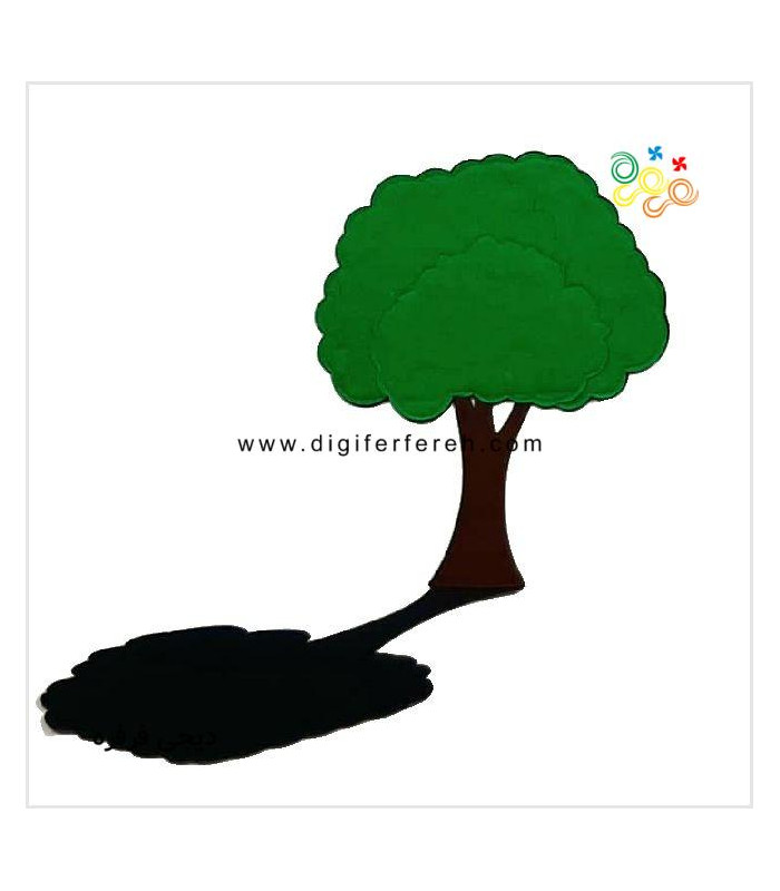 پک سایه مگنتی شامل درخت و سایه ها و خورشید