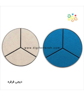 دایره 3 قسمتی مگنتی 2 عددی کرم و رنگی