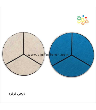دایره 3 قسمتی مگنتی 2 عددی کرم و رنگی