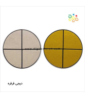 دایره 4 قسمتی مگنتی 2 عددی کرم و رنگی