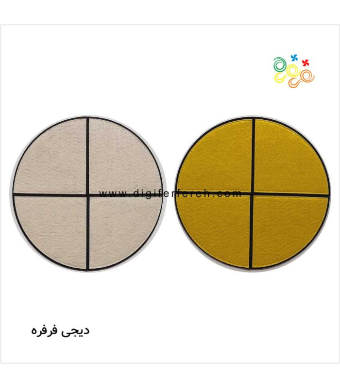 دایره 4 قسمتی مگنتی 2 عددی کرم و رنگی