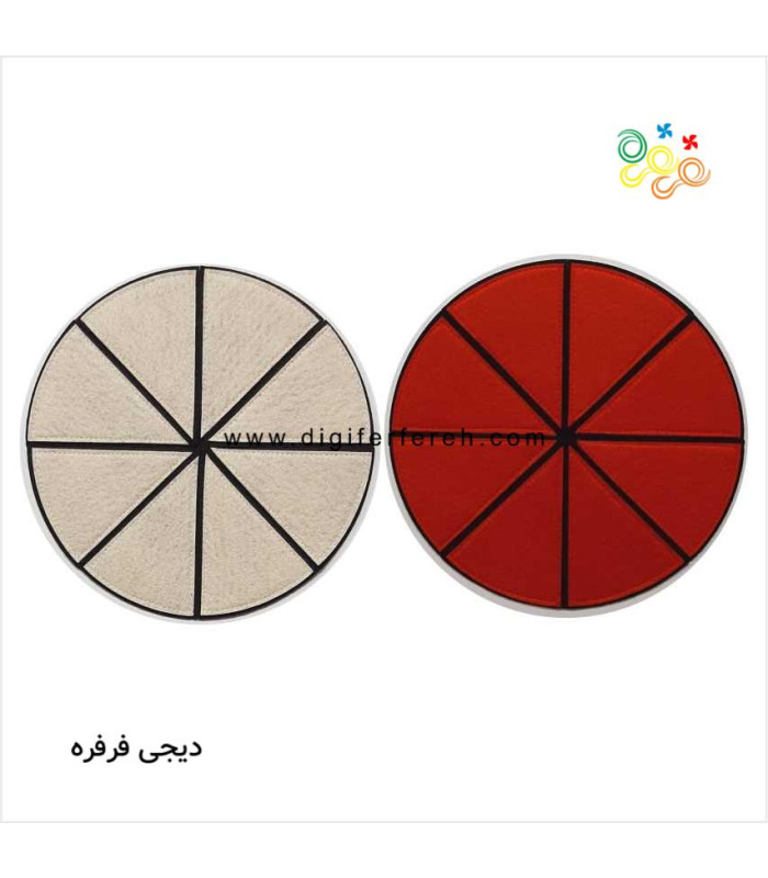 دایره 8 قسمتی مگنتی 2 عددی کرم و رنگی